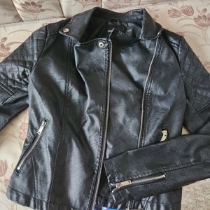 Faux leather Jacket in Black